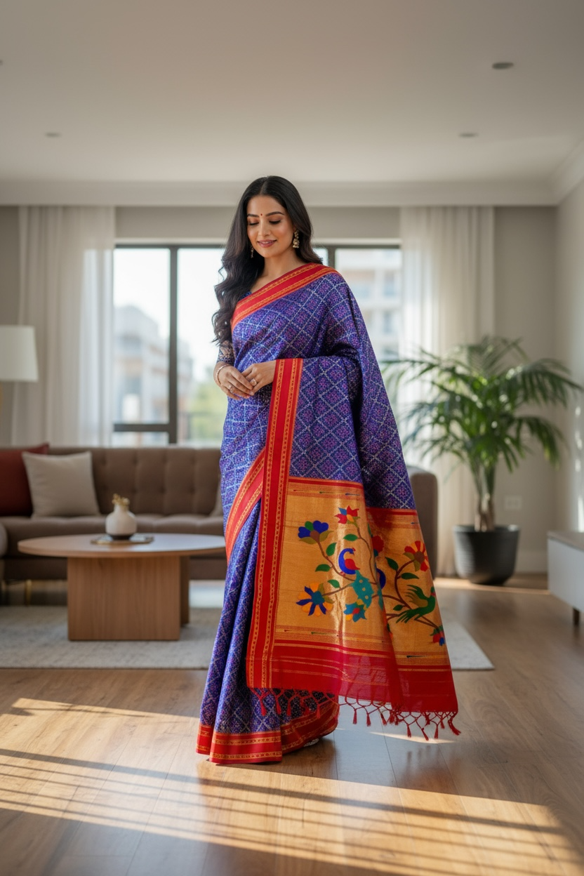 Paithani Vrutika Bandhani