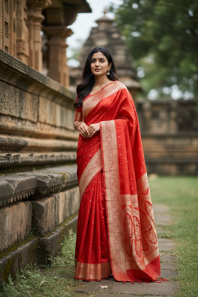 Banaras Mashru Katan Butta Saree