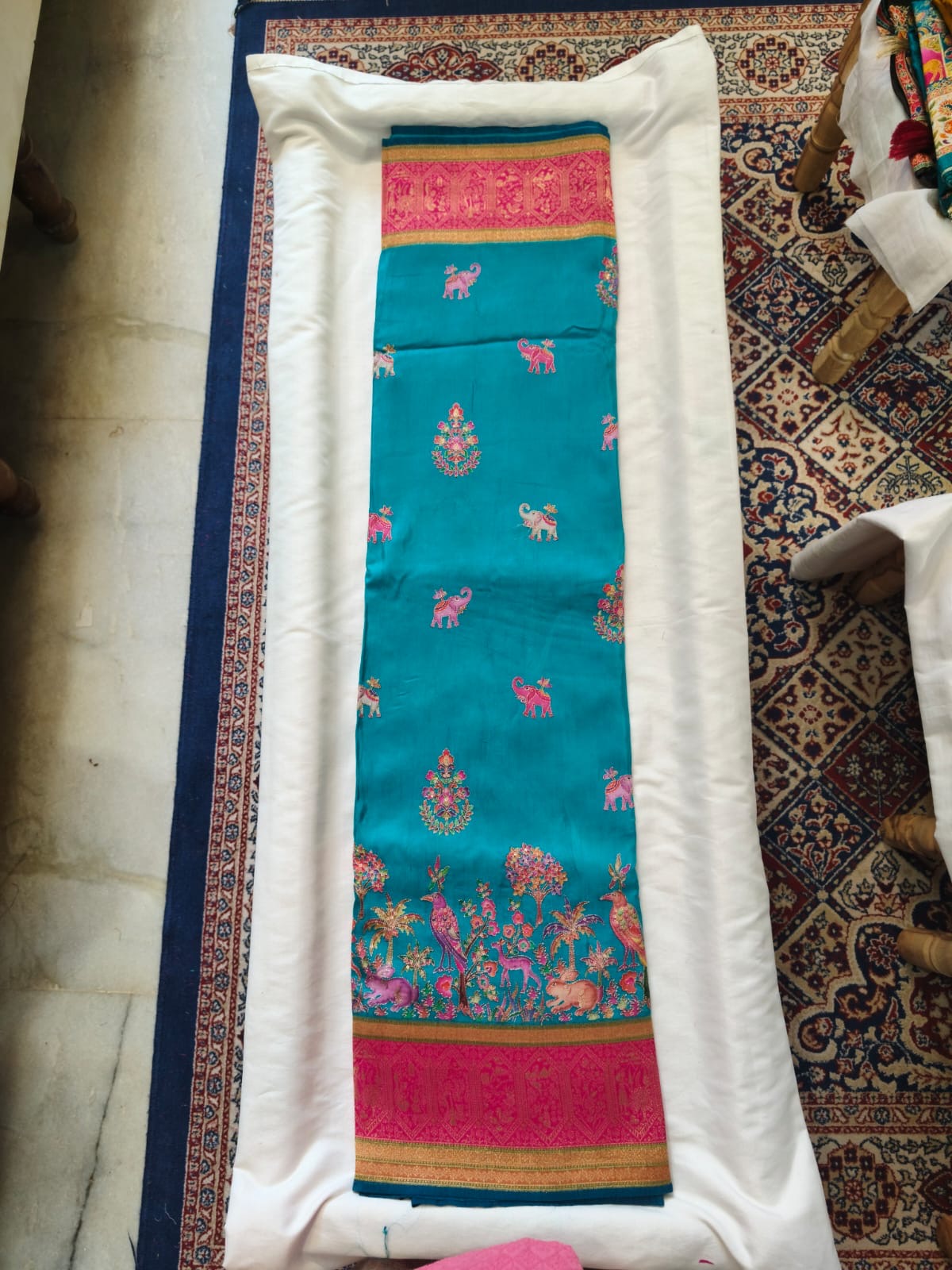 Pashmina Semi Silk Saree