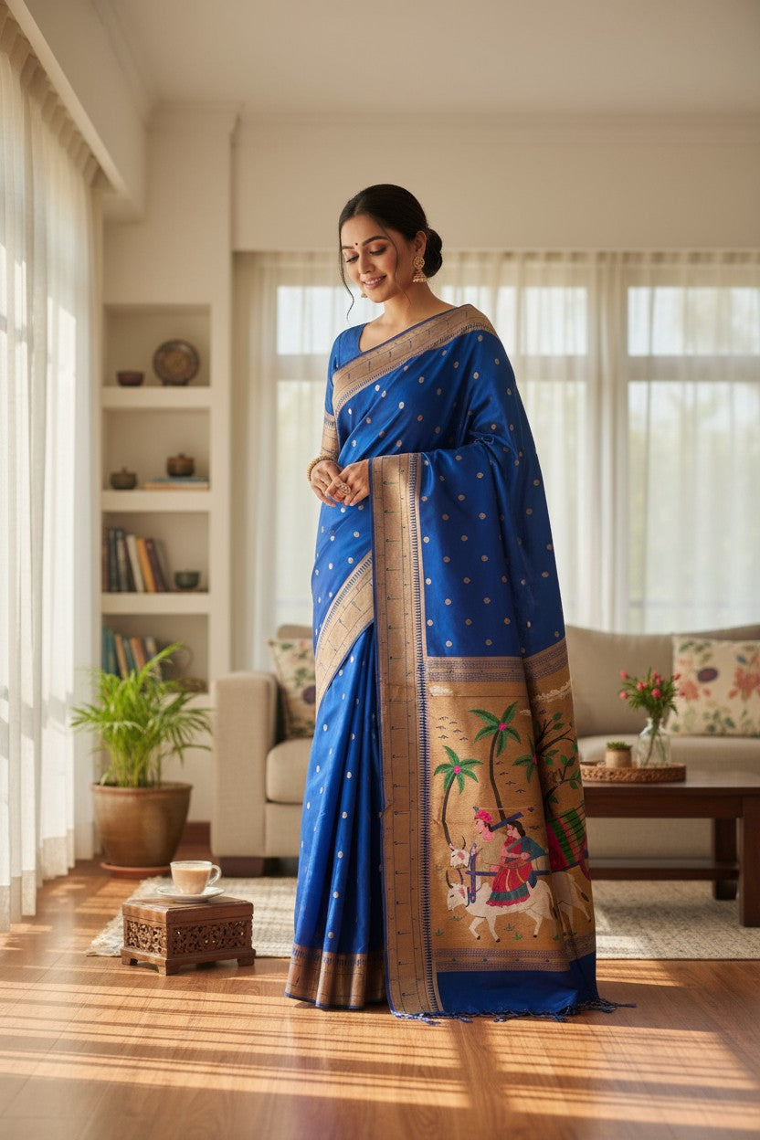 Paithani Bullock cart