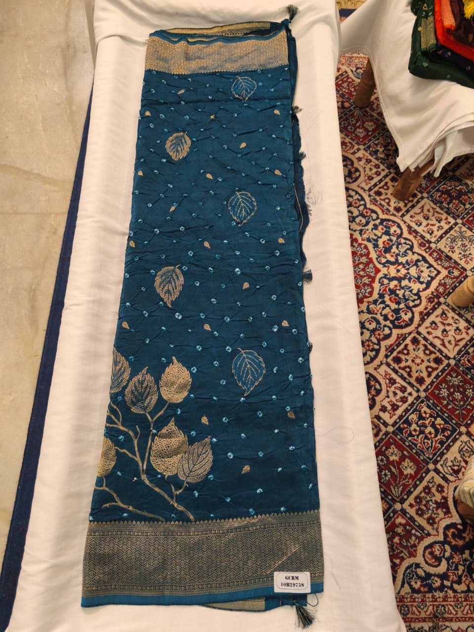 The Devotion — Fancy Bandhani Leaf Saree