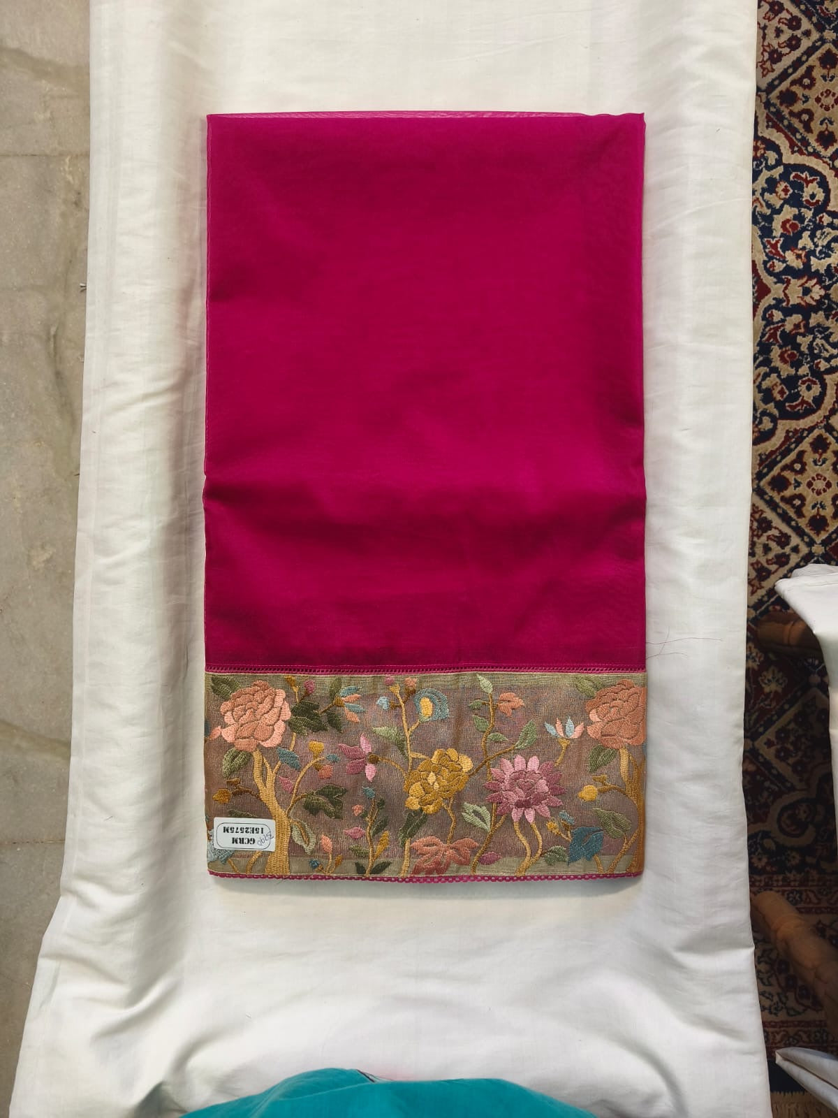Midnight Bloom Border Saree