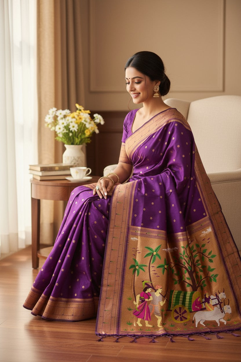 Paithani Bullock cart