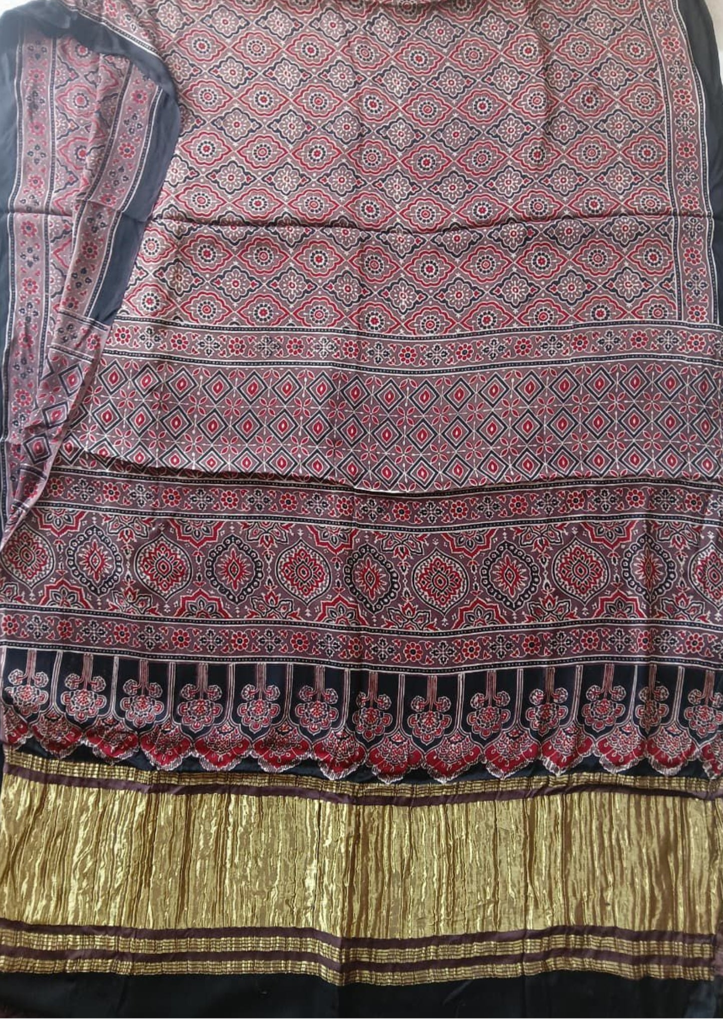 Ajrak Tissue Pallu