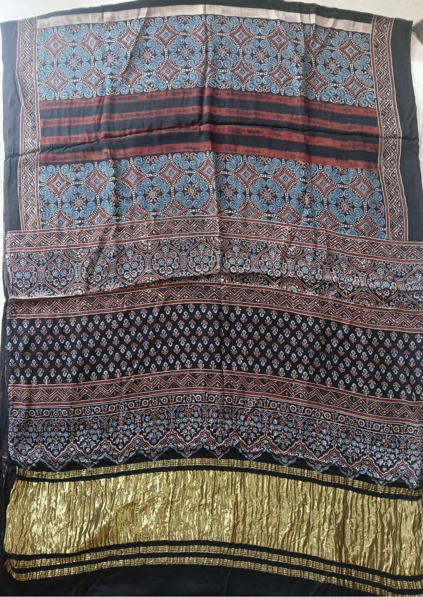 Ajrak Tissue Pallu
