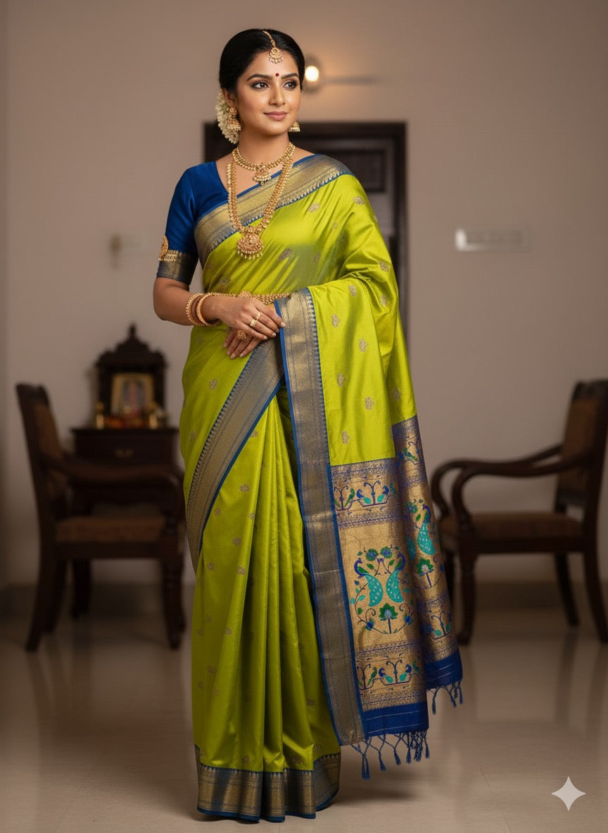 Zumka Peacock Paithani Saree