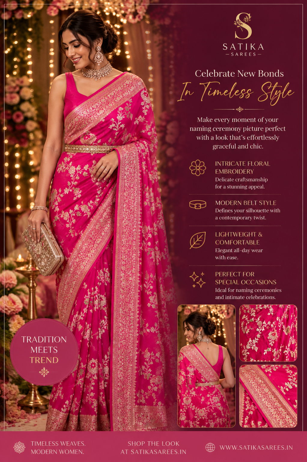 Banaras Semi Georgette Meenakari