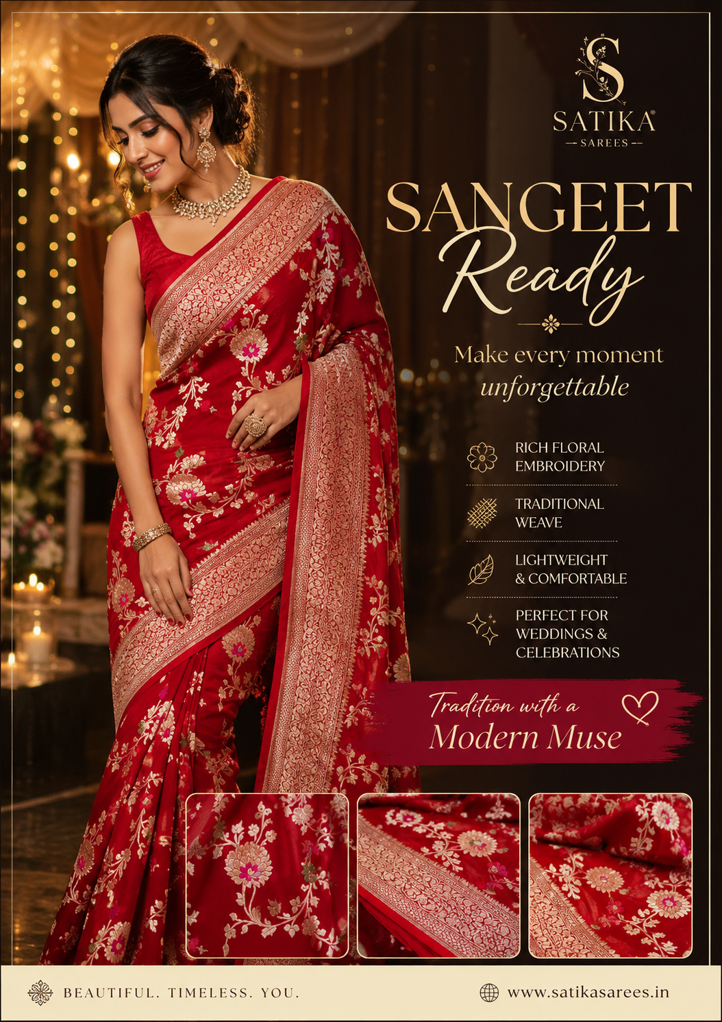Banaras Semi Georgette Meenakari