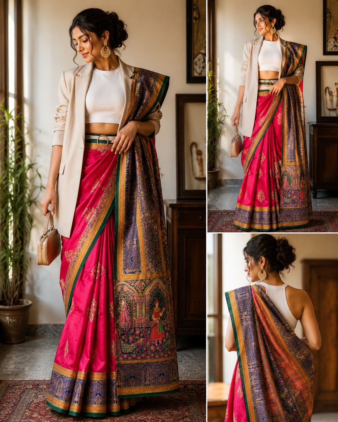 Pashmina Semi Silk Saree