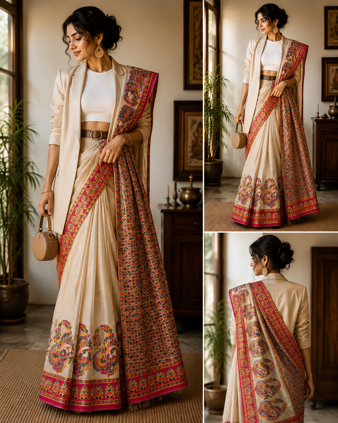 Pashmina Semi Silk Saree