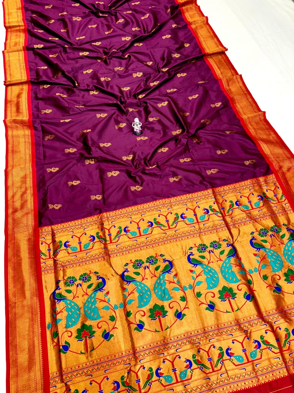 Zumka Peacock Paithani Saree