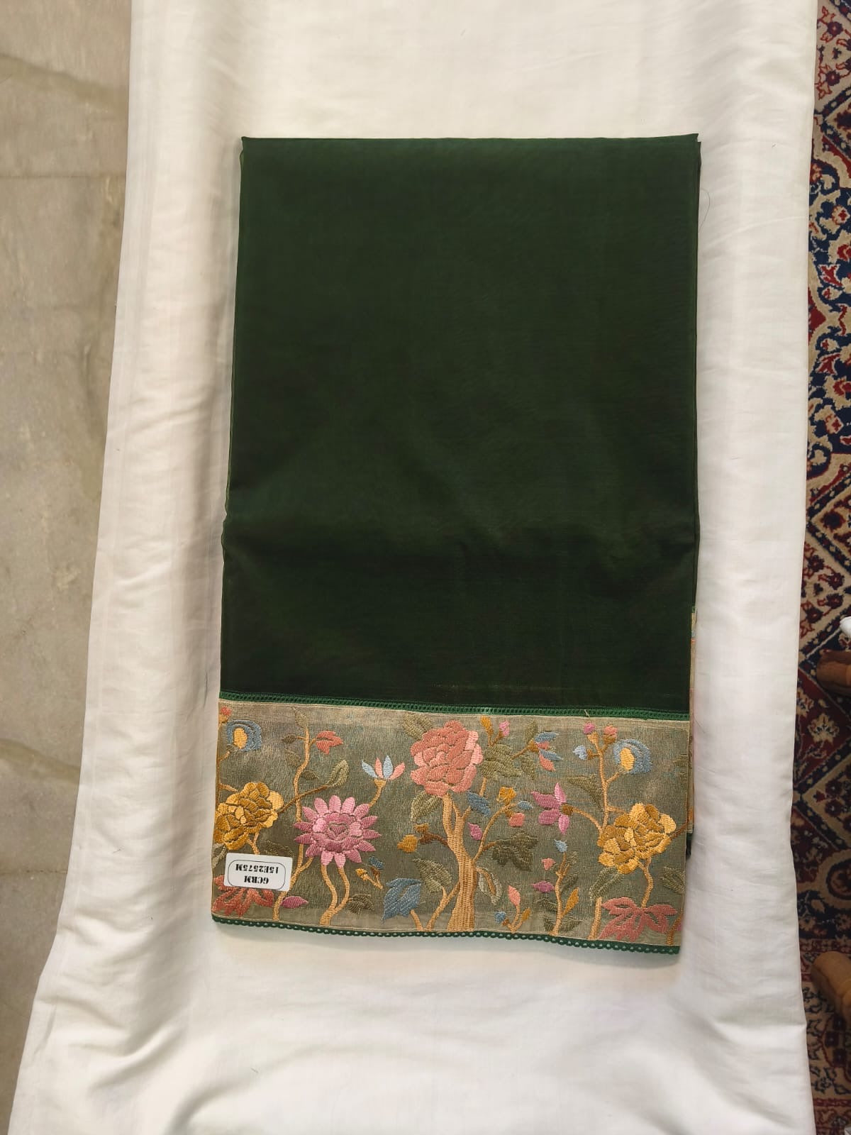 Midnight Bloom Border Saree