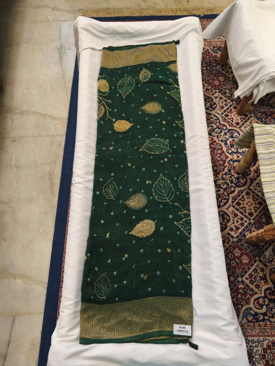 The Devotion — Fancy Bandhani Leaf Saree