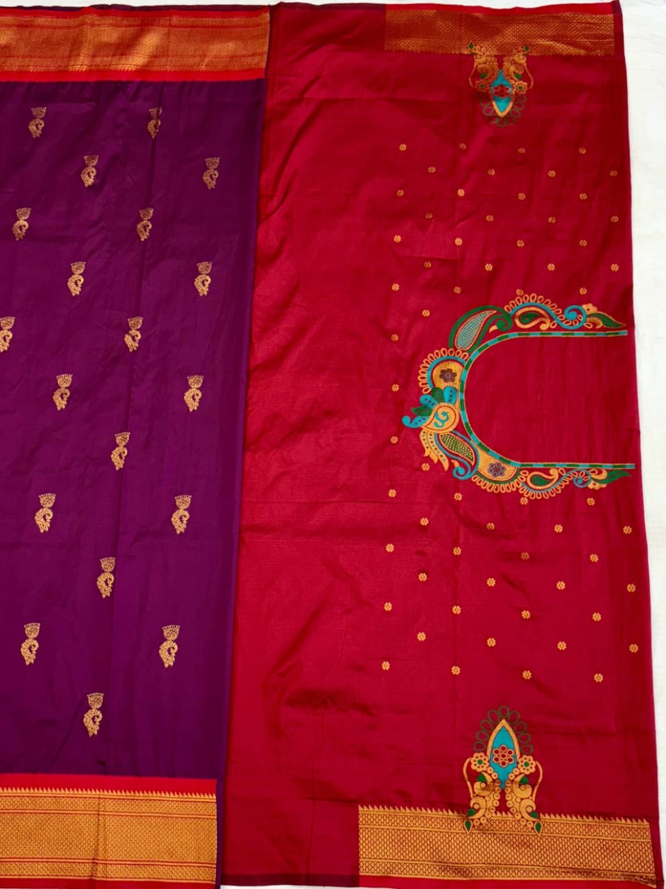 Zumka Peacock Paithani Saree