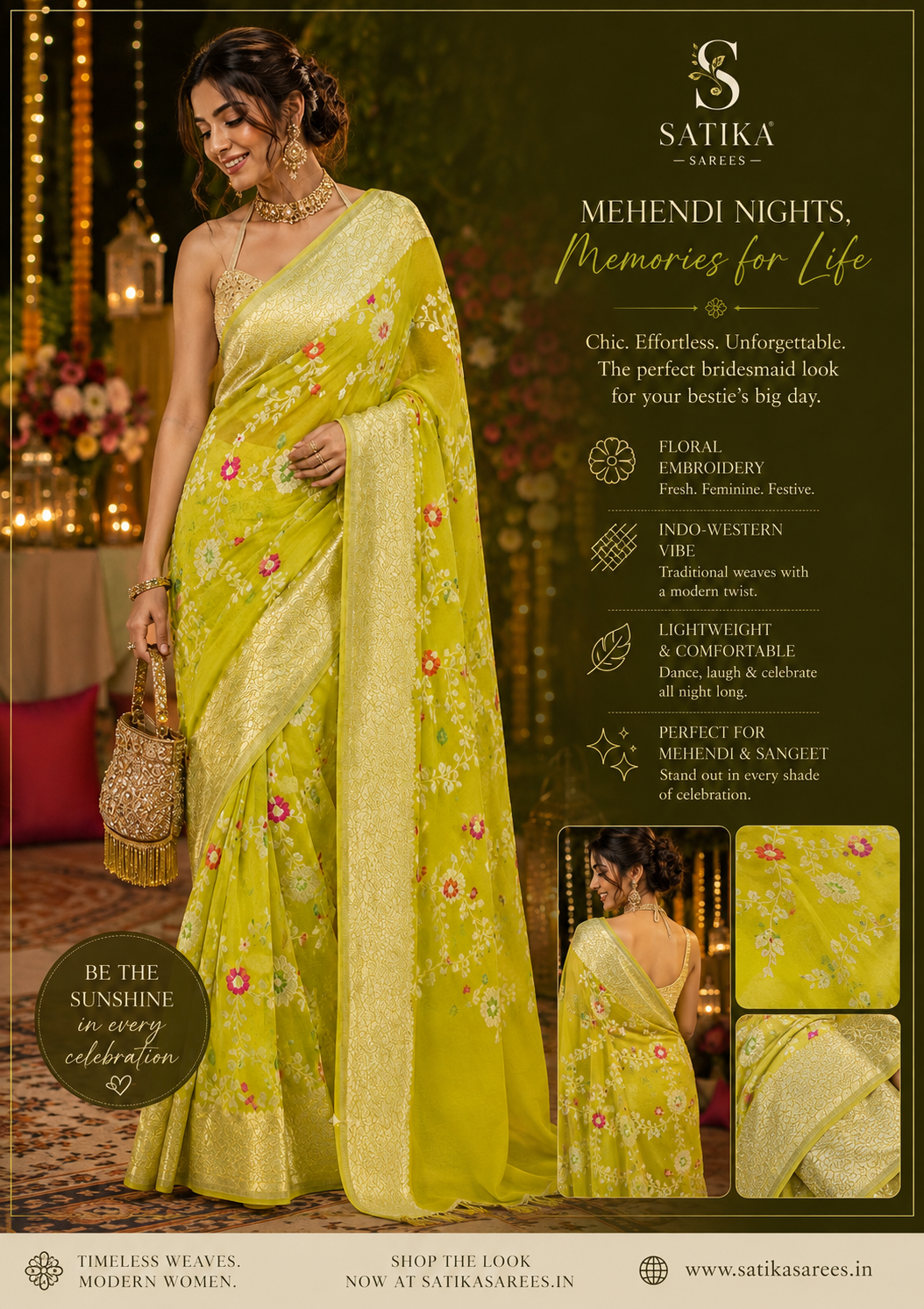 Banaras Semi Georgette Meenakari
