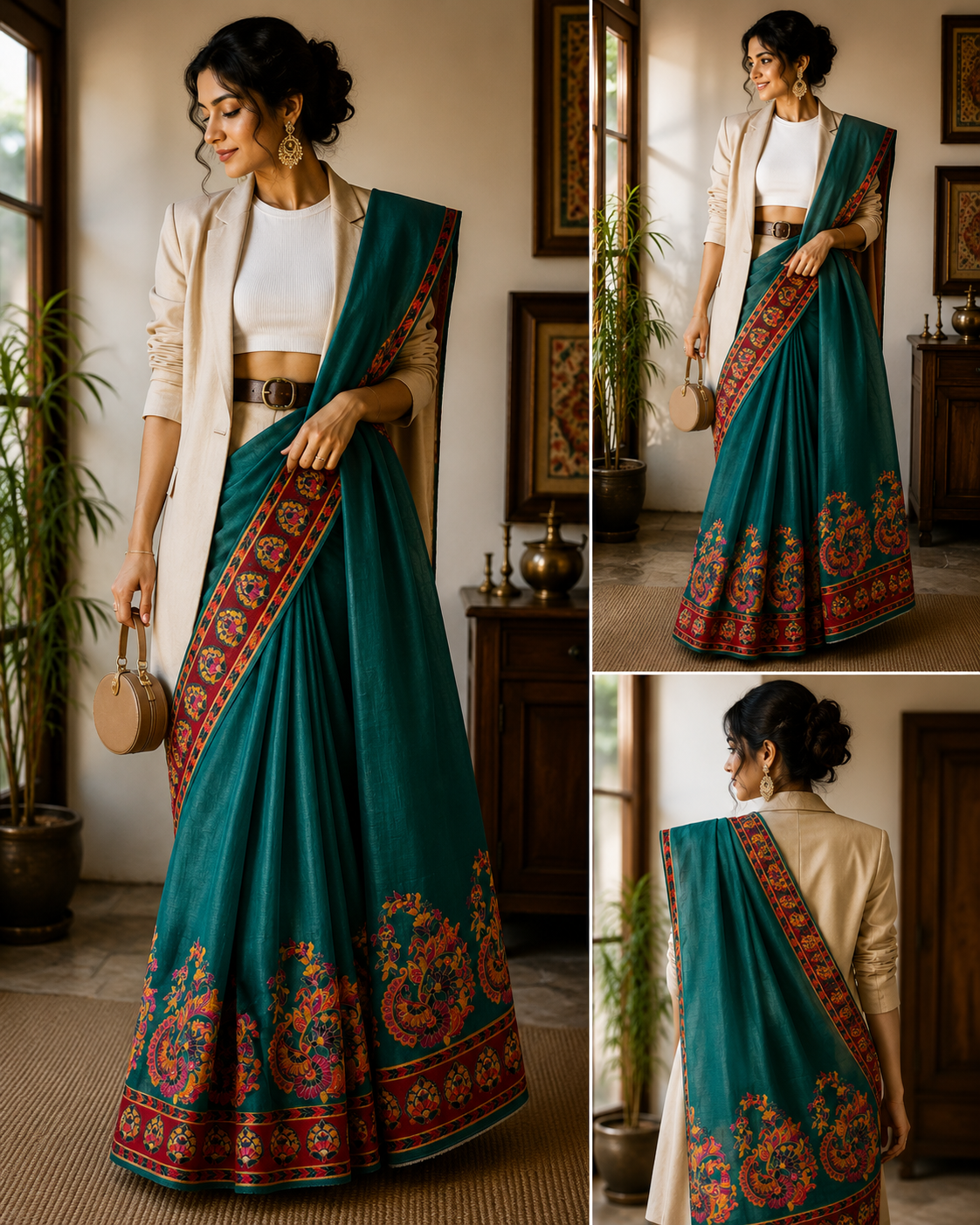 Pashmina Semi Silk Saree