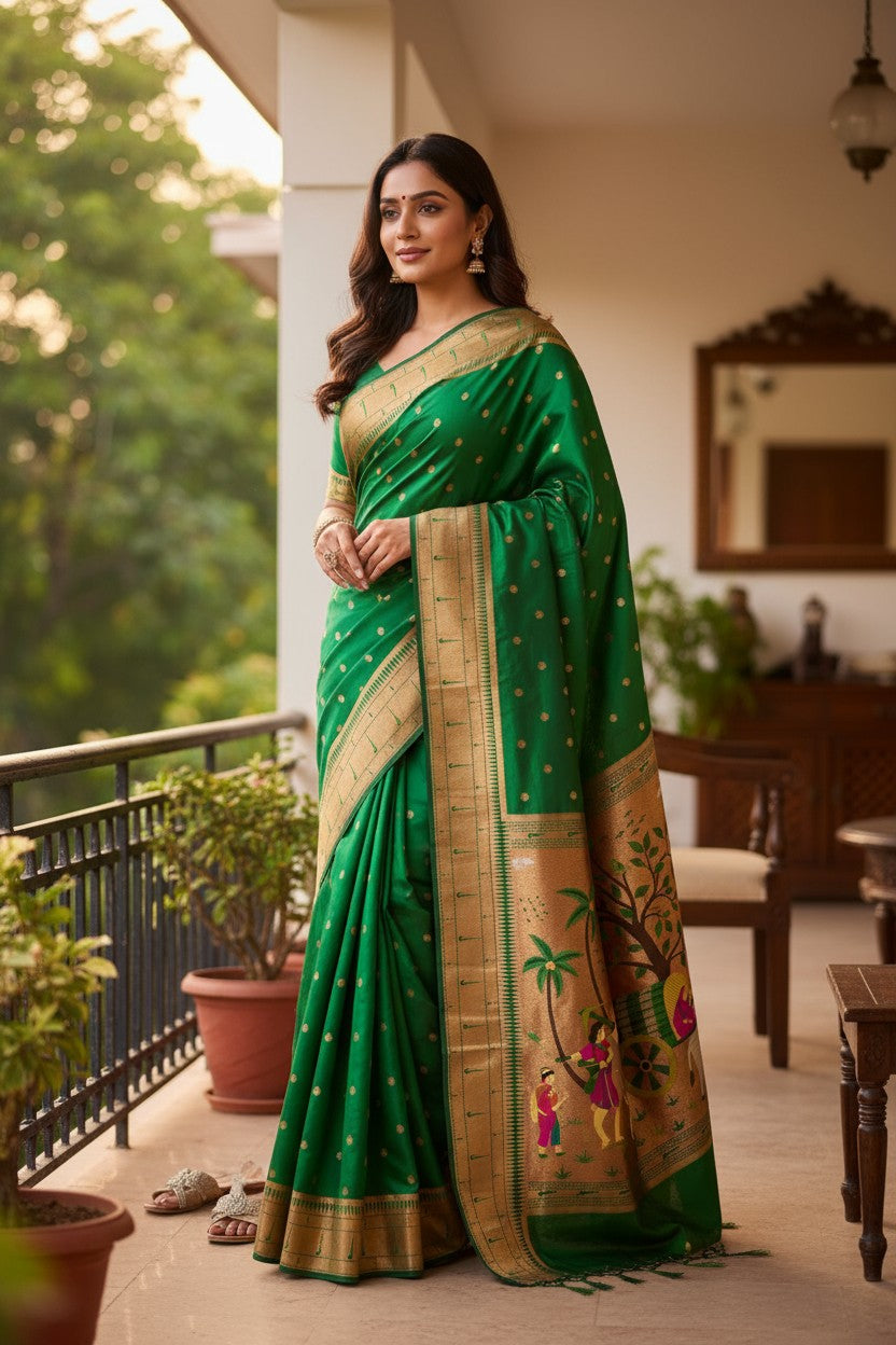 Paithani Bullock cart