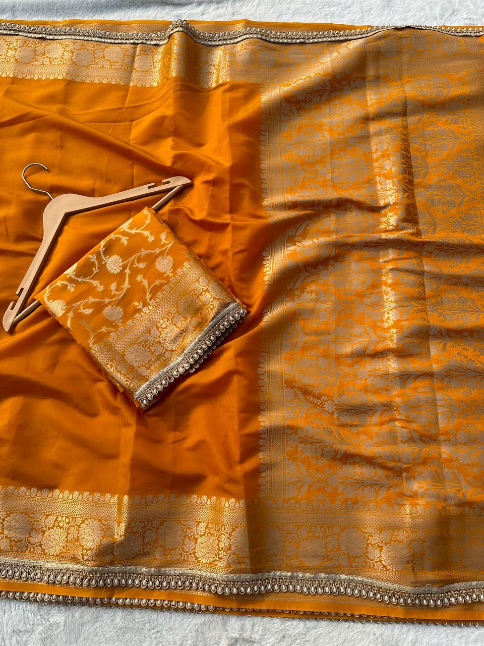 Banaras Soft Silk Floral Vine