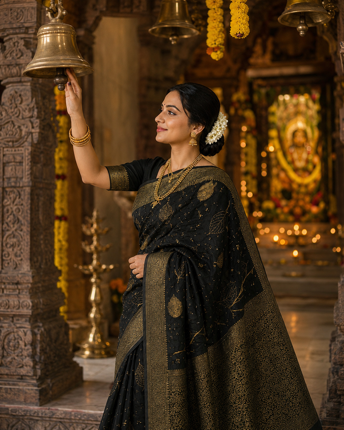 The Devotion — Fancy Bandhani Leaf Saree
