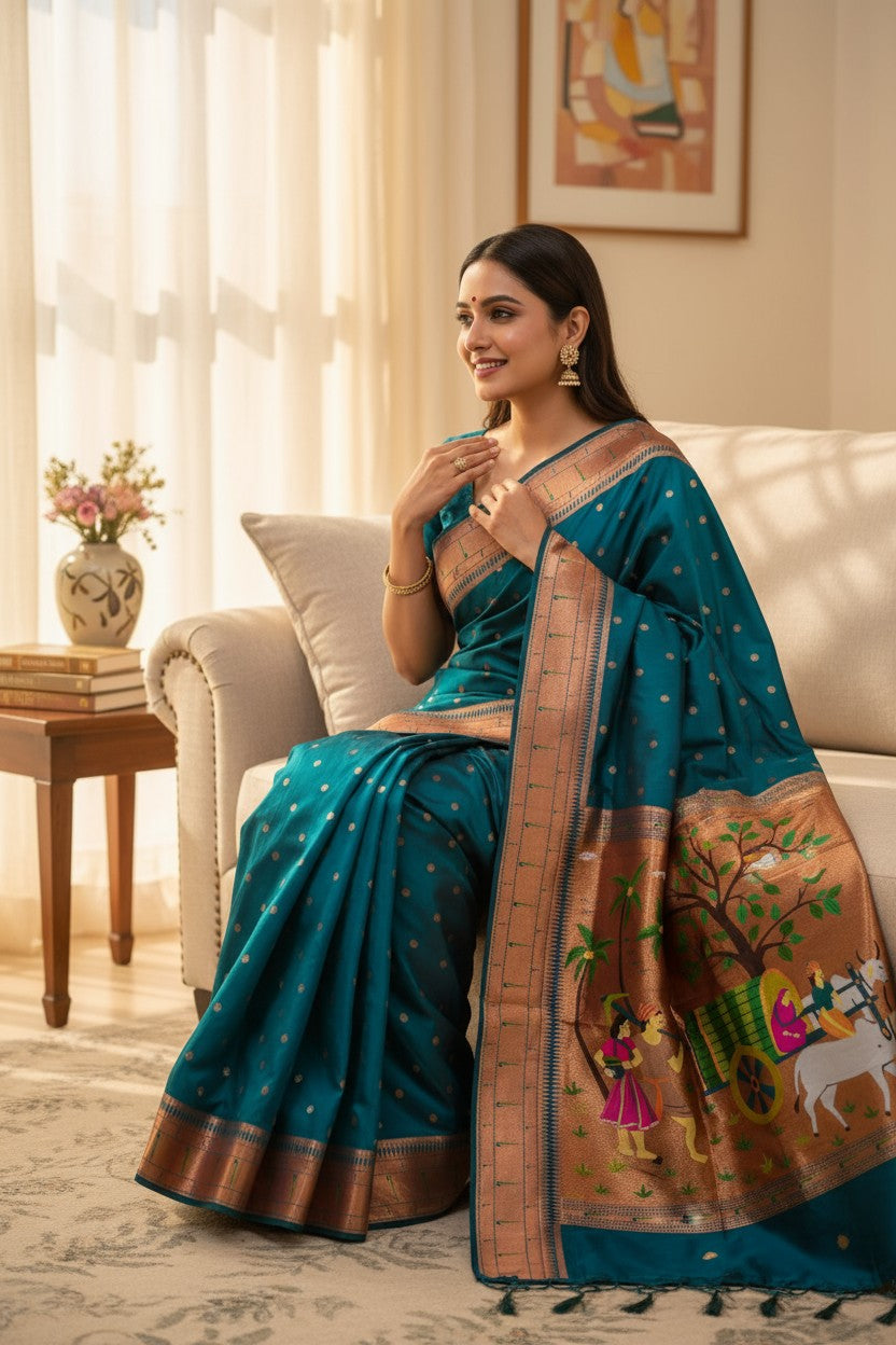 Paithani Bullock cart