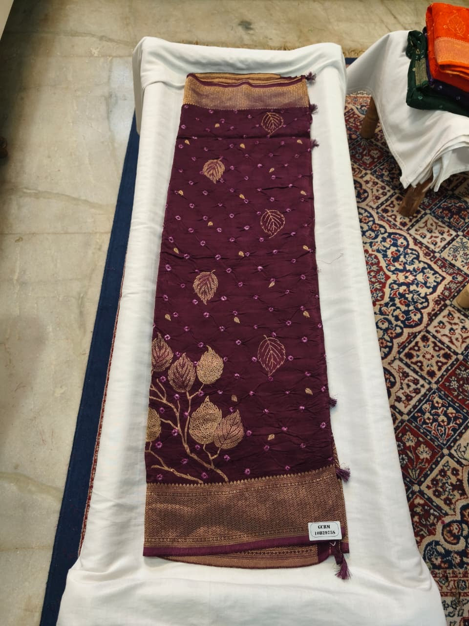 The Devotion — Fancy Bandhani Leaf Saree