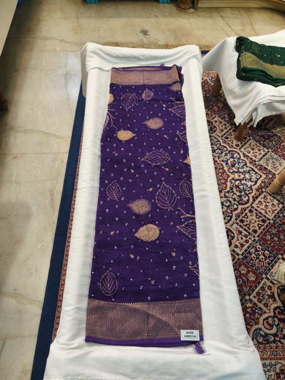 The Devotion — Fancy Bandhani Leaf Saree