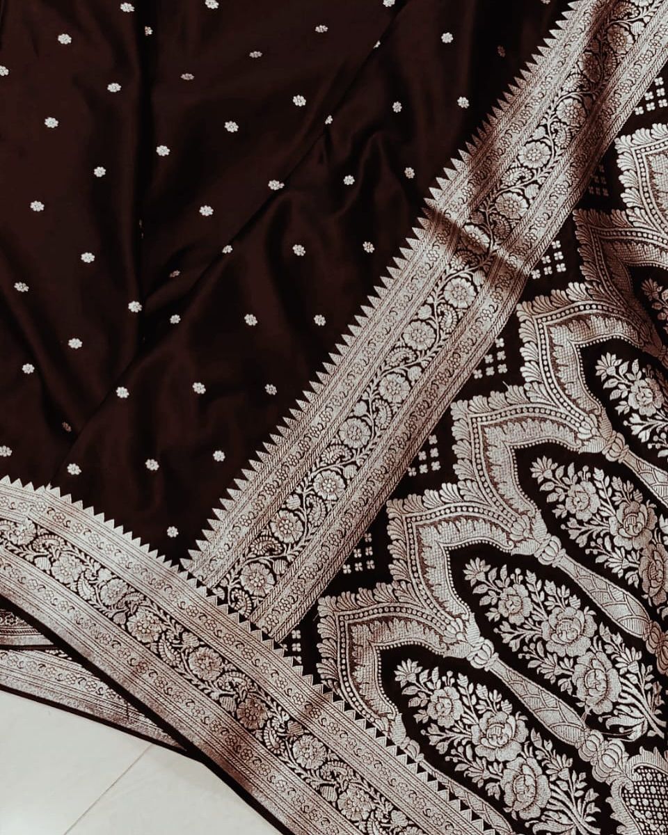 Banaras Mashru Katan Butta Saree