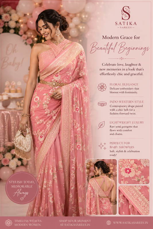 Banaras Semi Georgette Meenakari