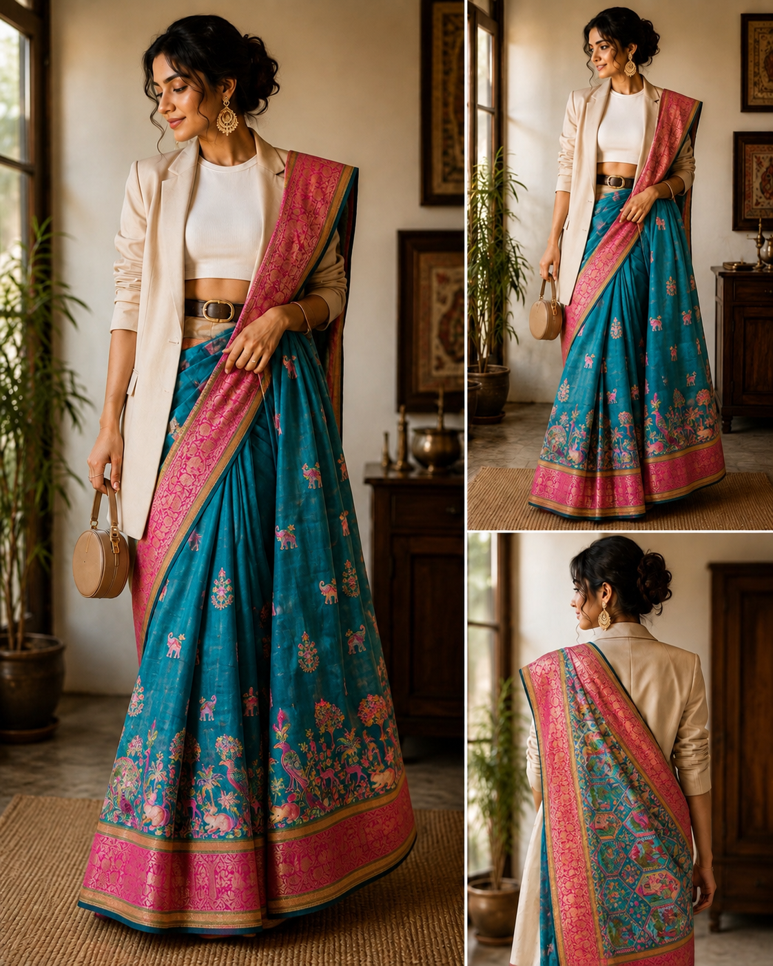 Pashmina Semi Silk Saree