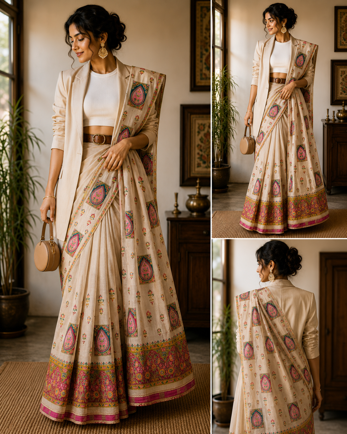 Pashmina Semi Silk Saree