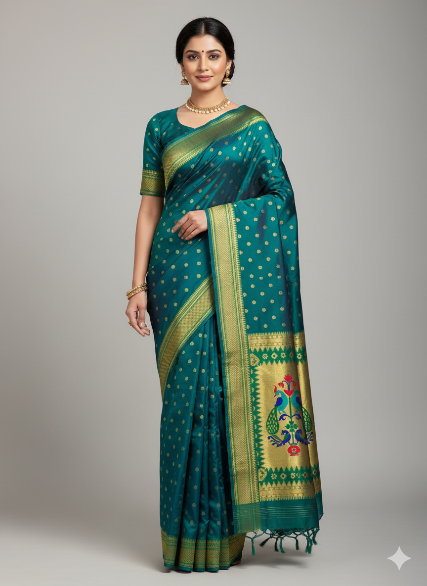Bhoomi Kadiyal Paithani Saree