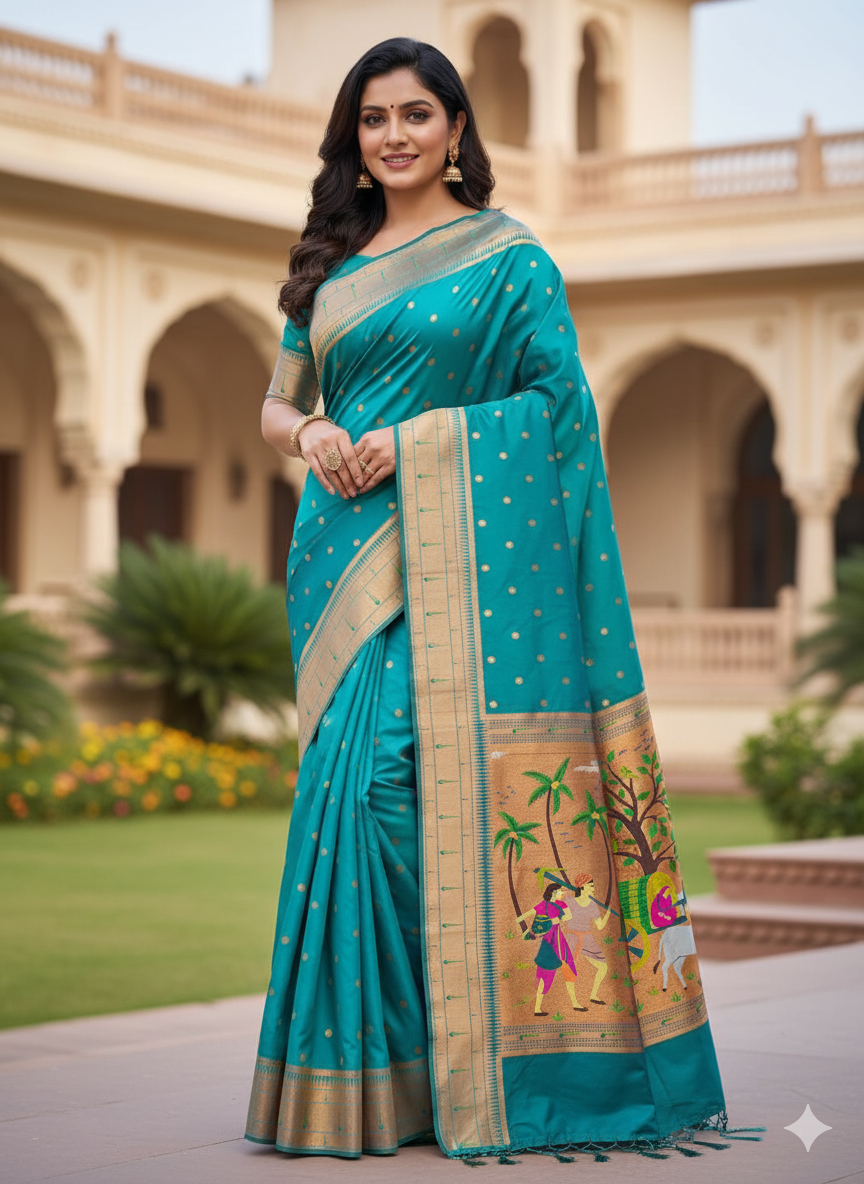 Paithani Bullock cart