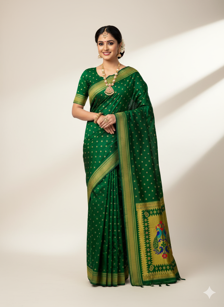 Bhoomi Kadiyal Paithani Saree