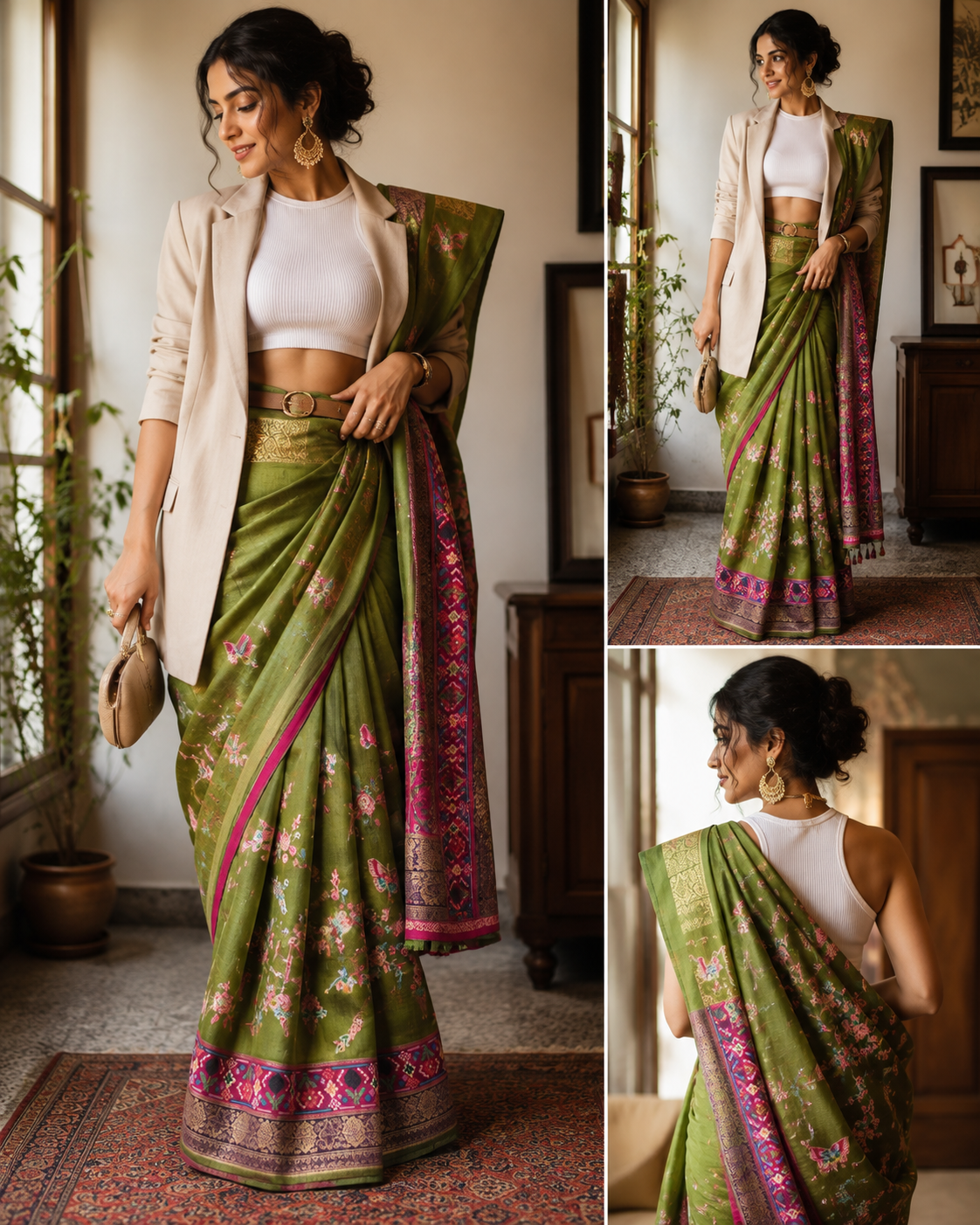 Pashmina Semi Silk Saree