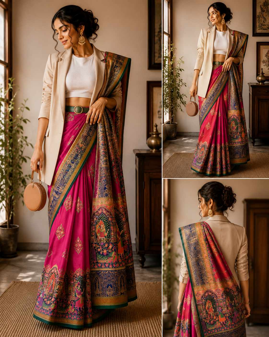 Pashmina Semi Silk Saree