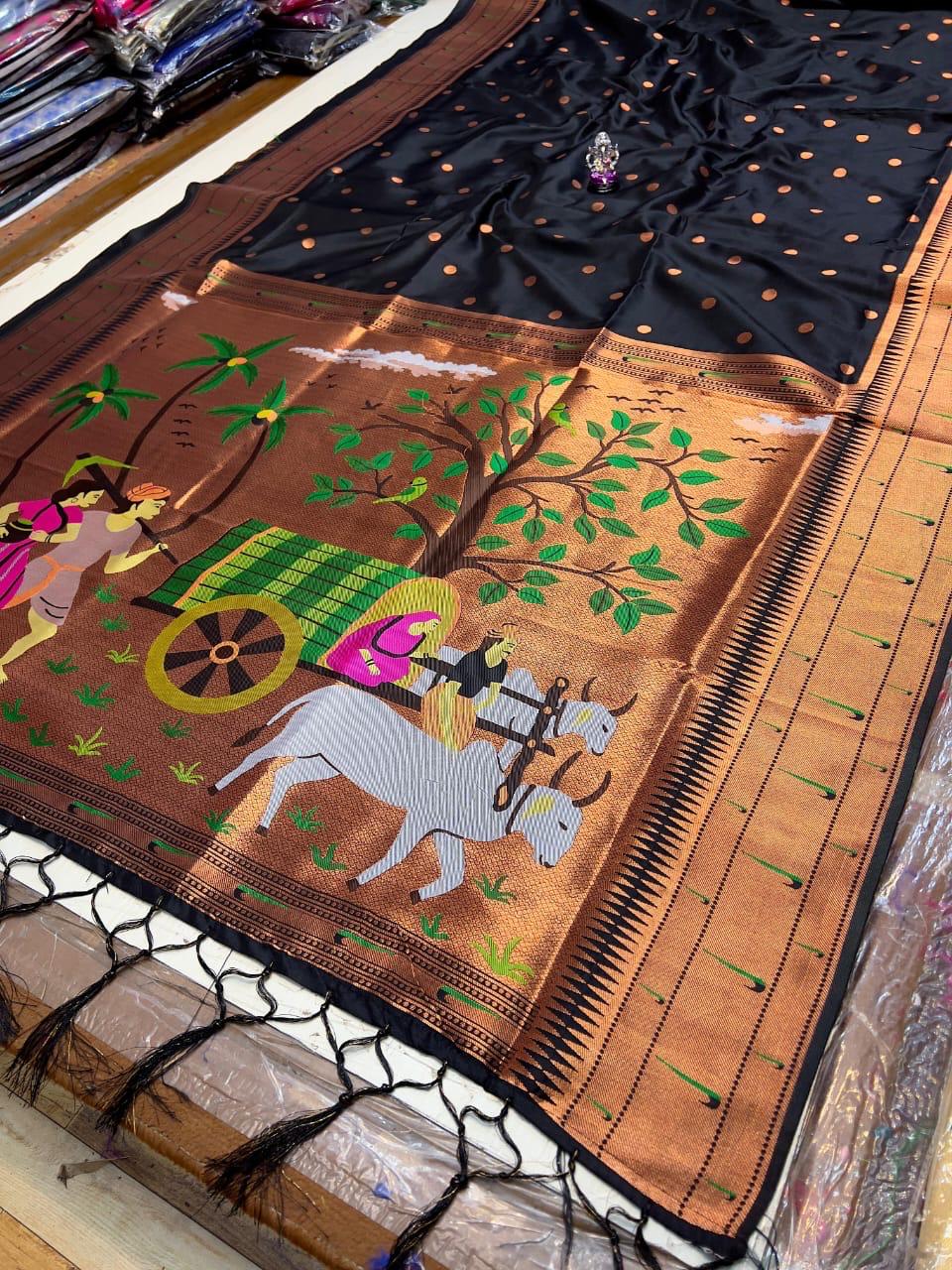 Paithani Bullock cart