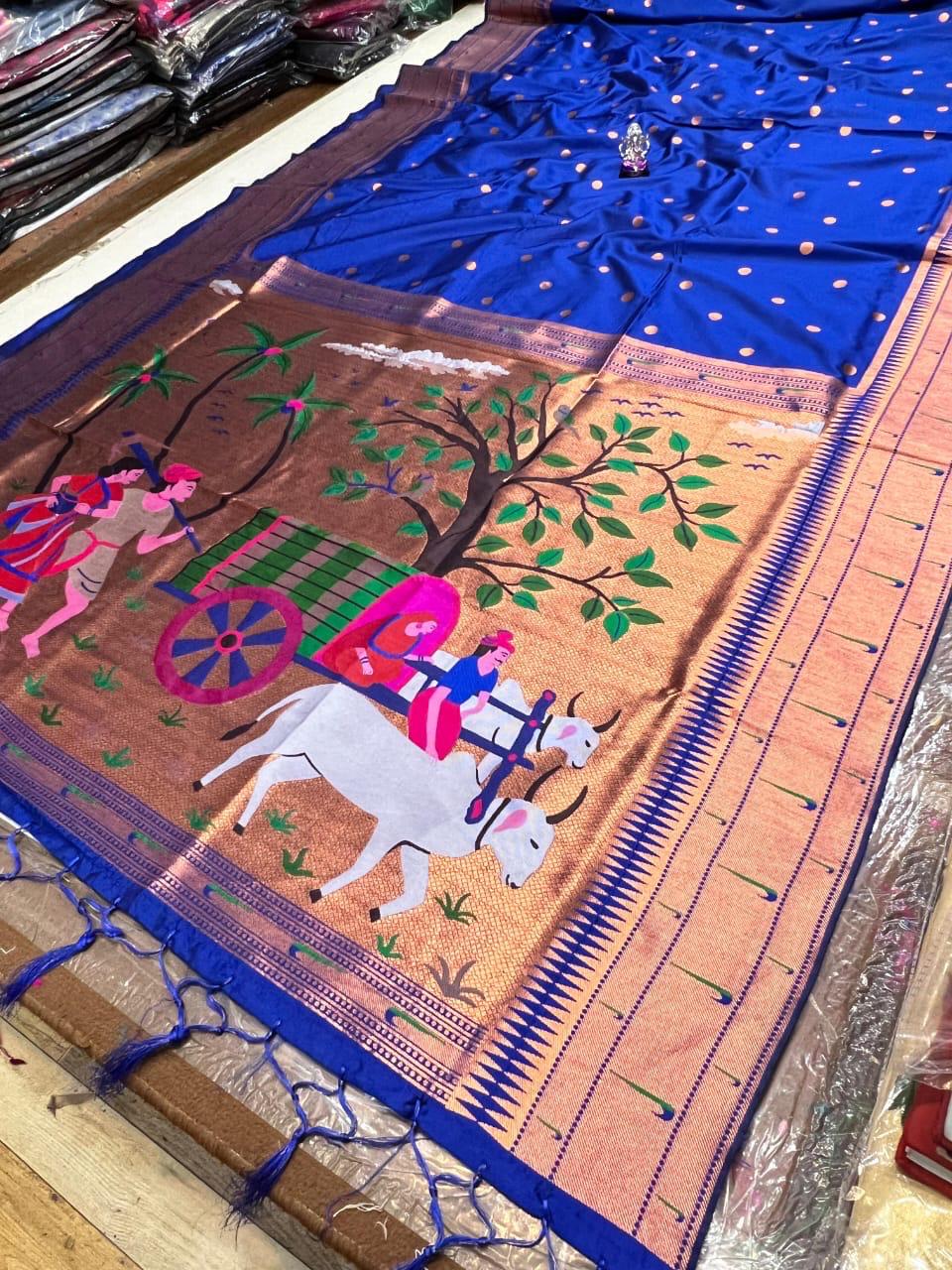 Paithani Bullock cart