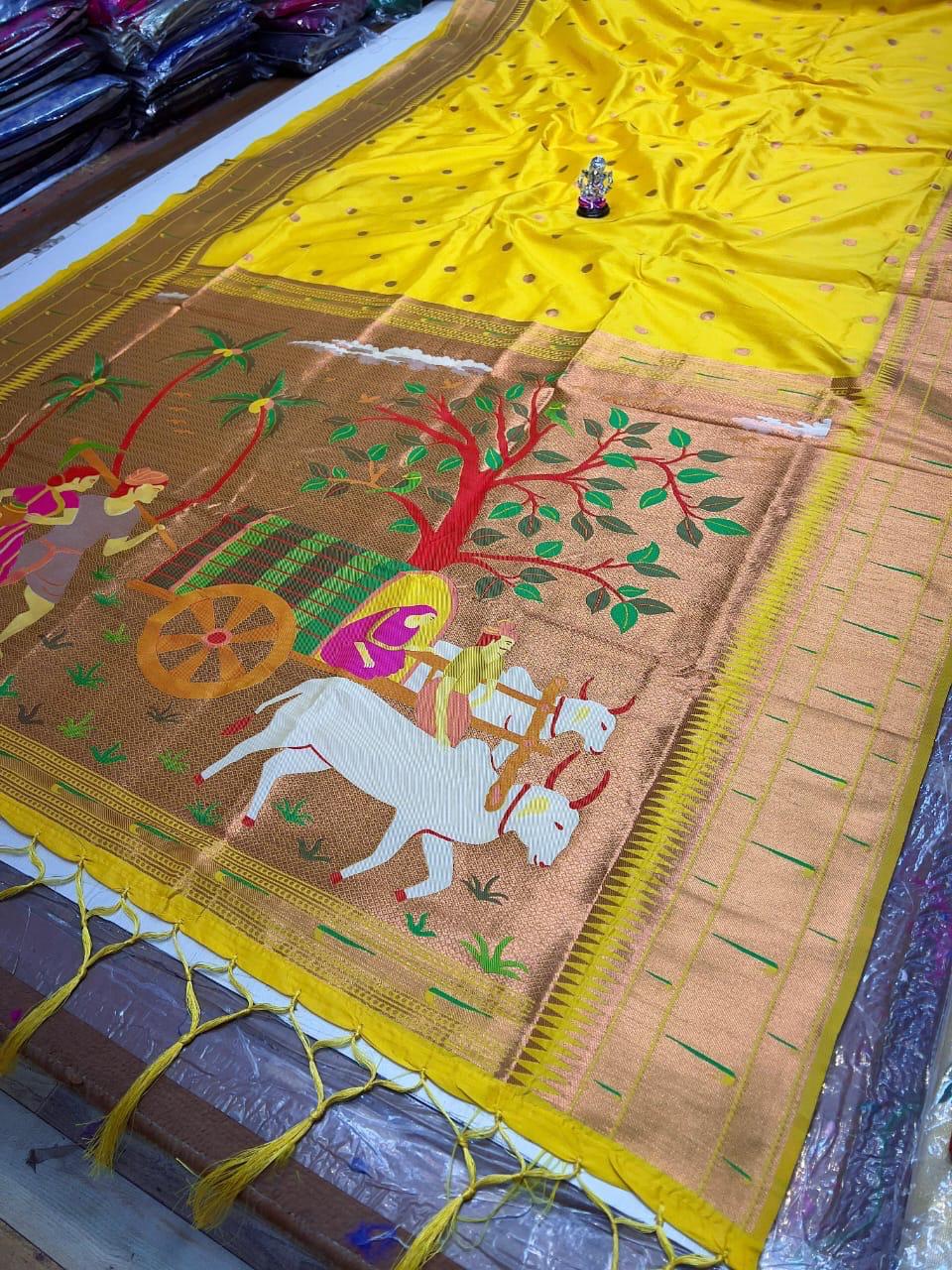 Paithani Bullock cart