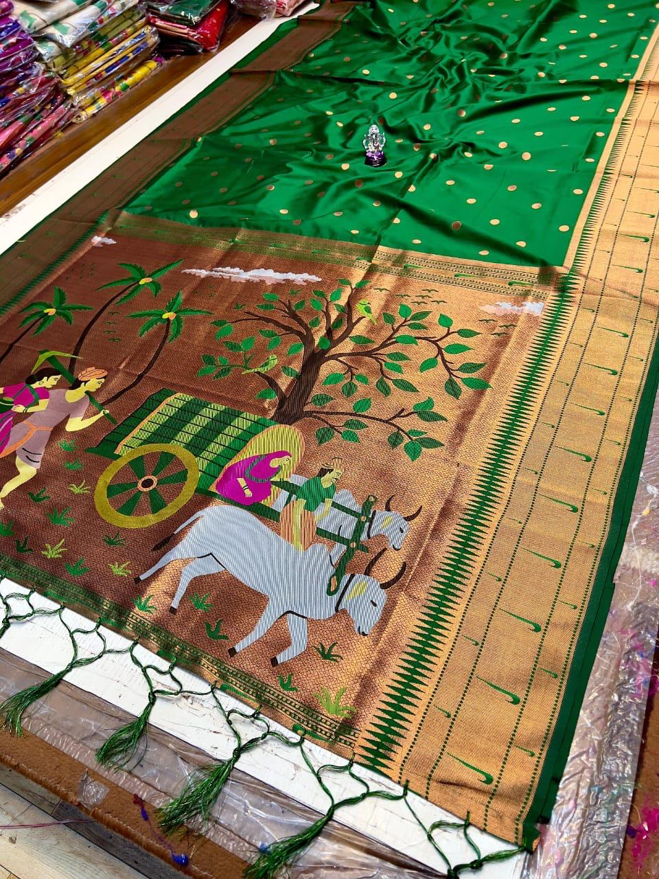 Paithani Bullock cart