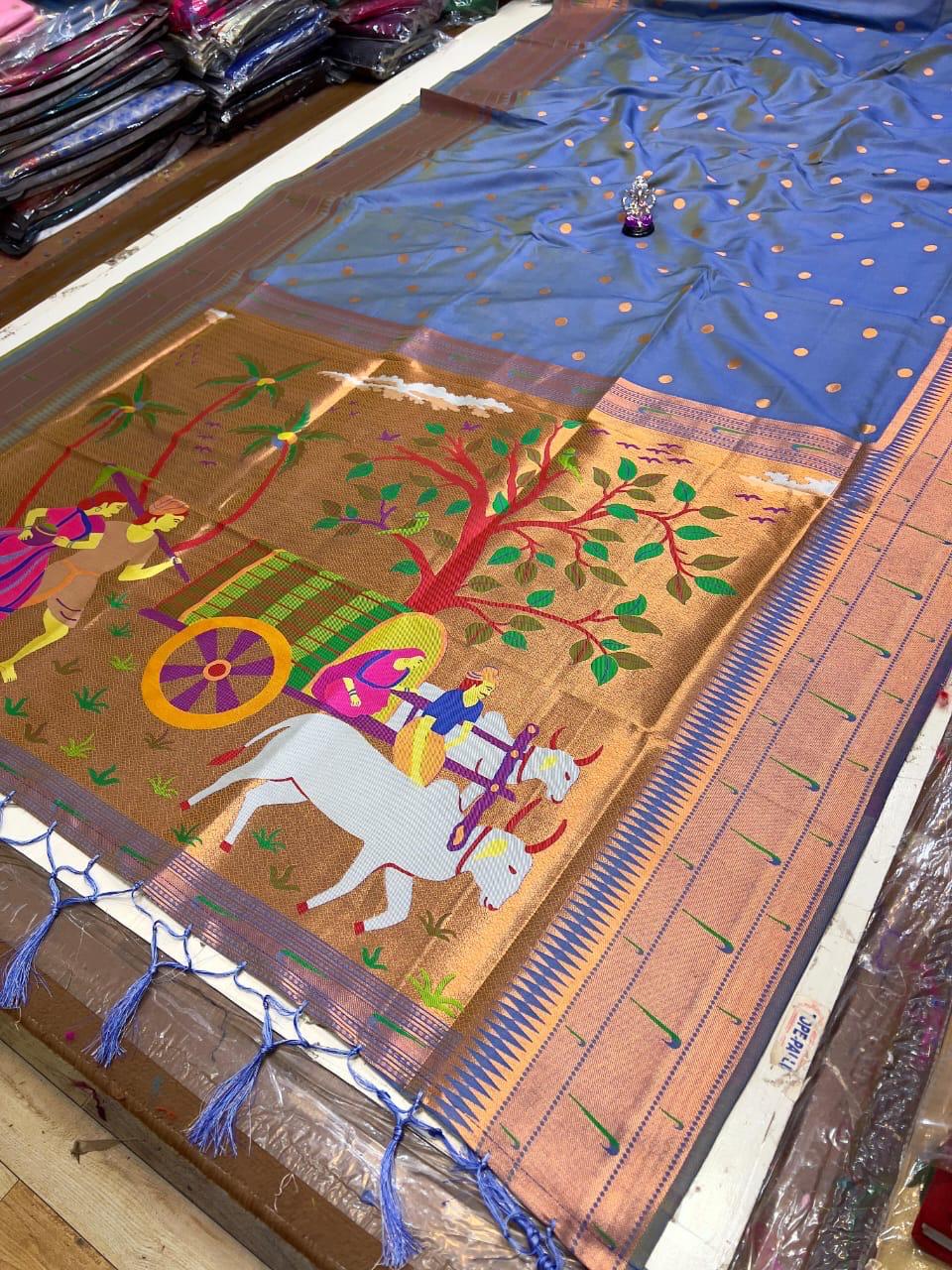 Paithani Bullock cart