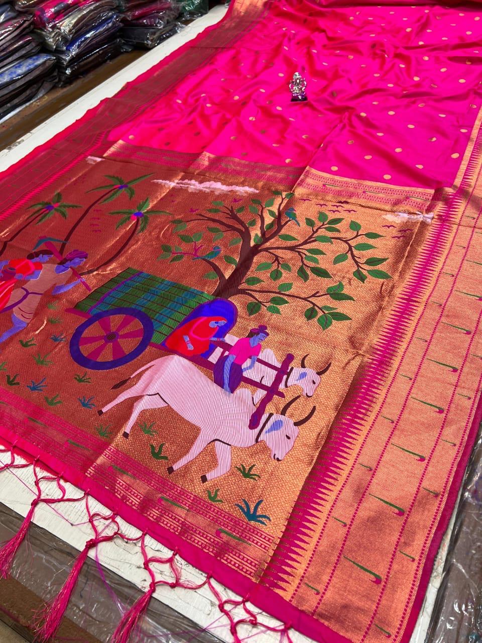 Paithani Bullock cart