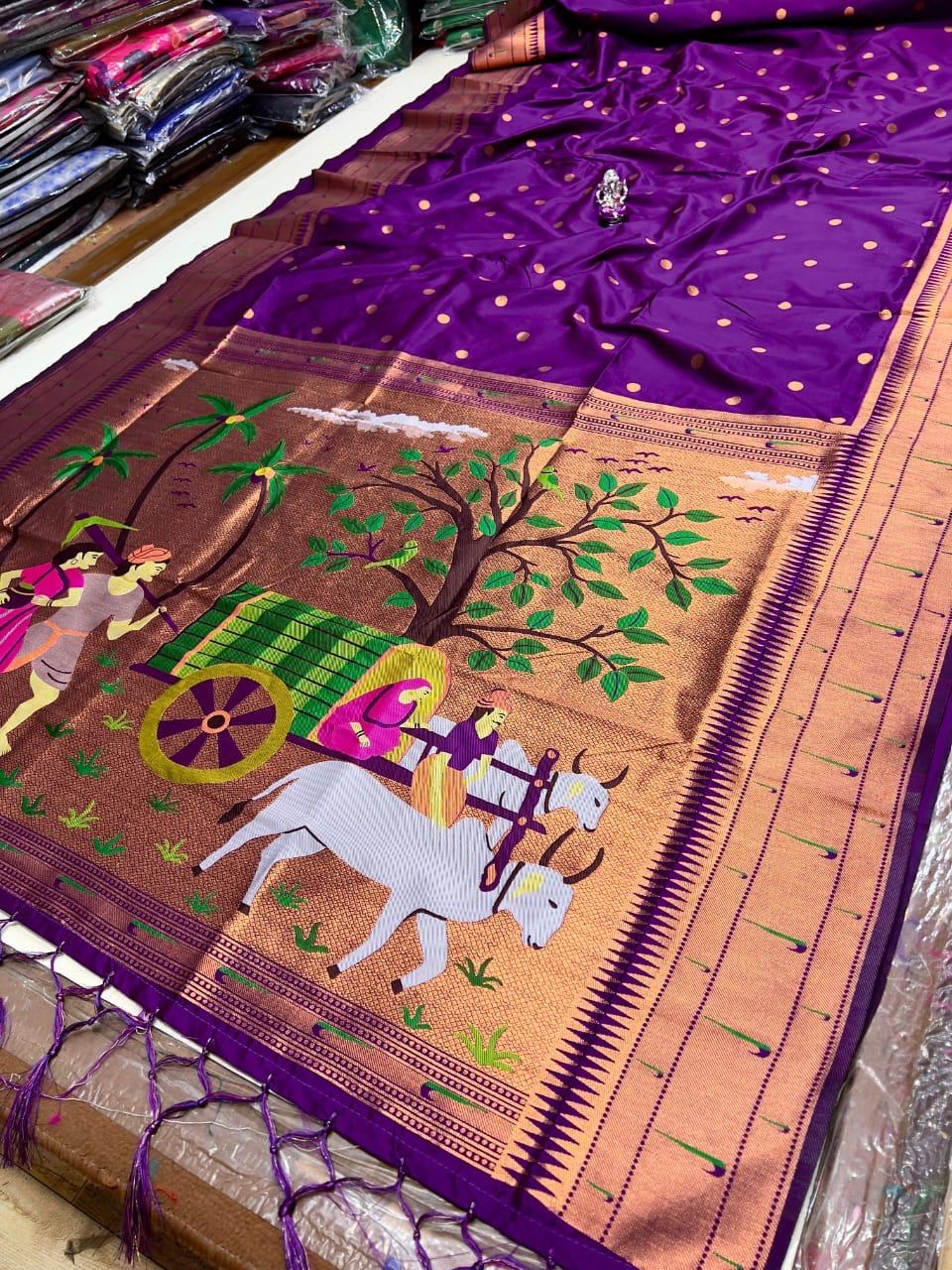 Paithani Bullock cart