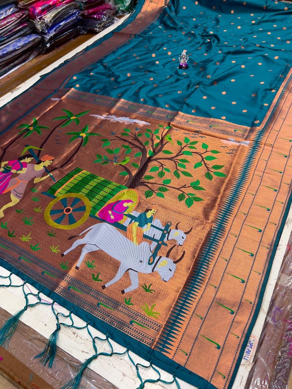 Paithani Bullock cart