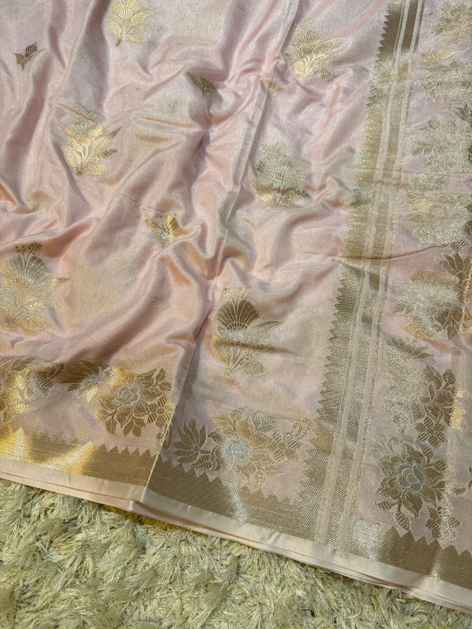 Banaras Katan Viscose Georgette Flower