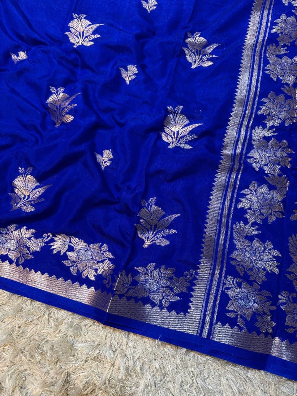 Banaras Katan Viscose Georgette Flower