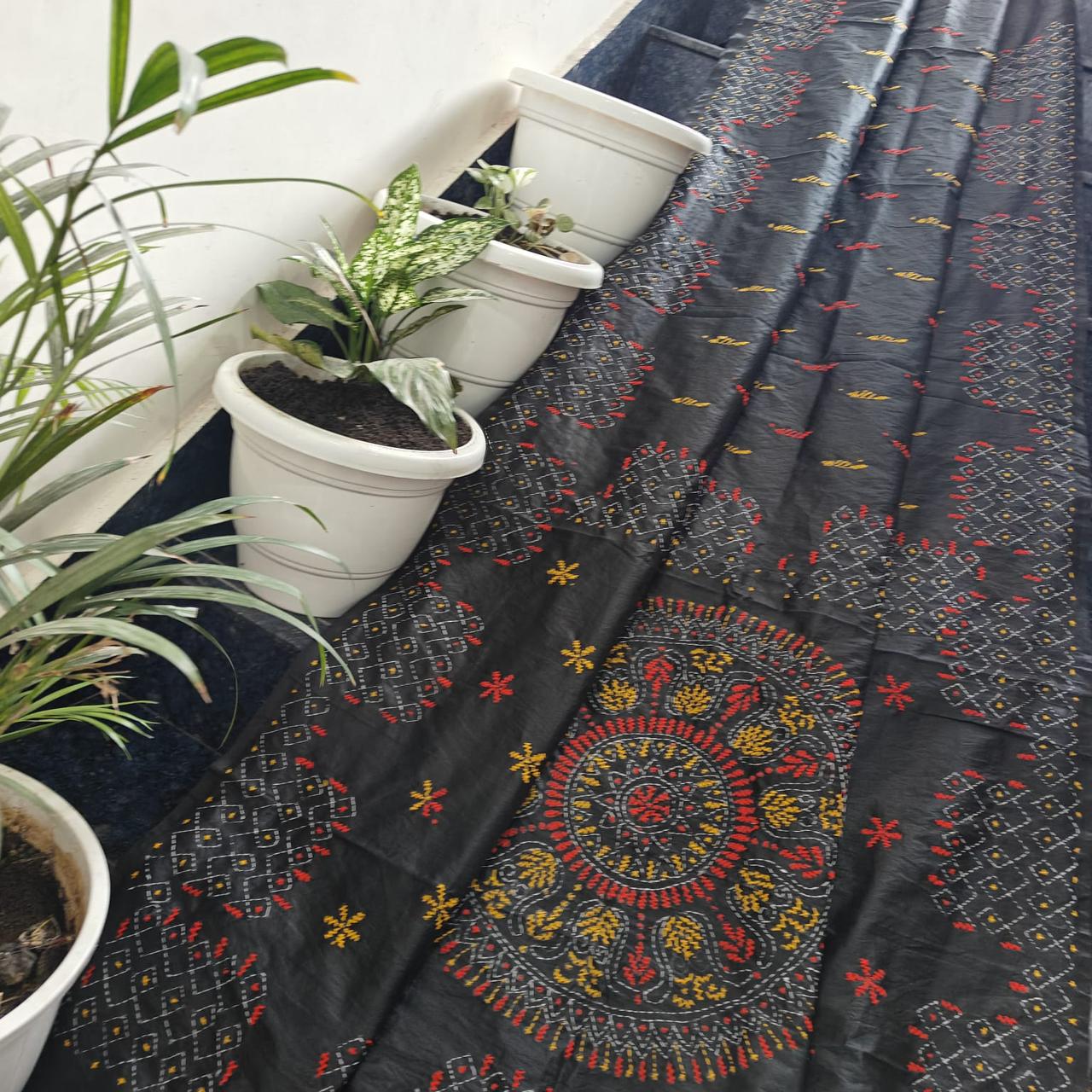 Chanderi Embroidery Saree