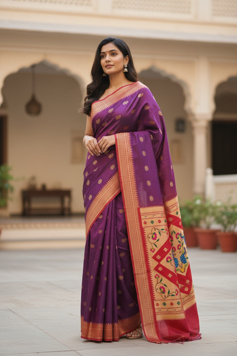 Ananya Peacock Paithani Saree