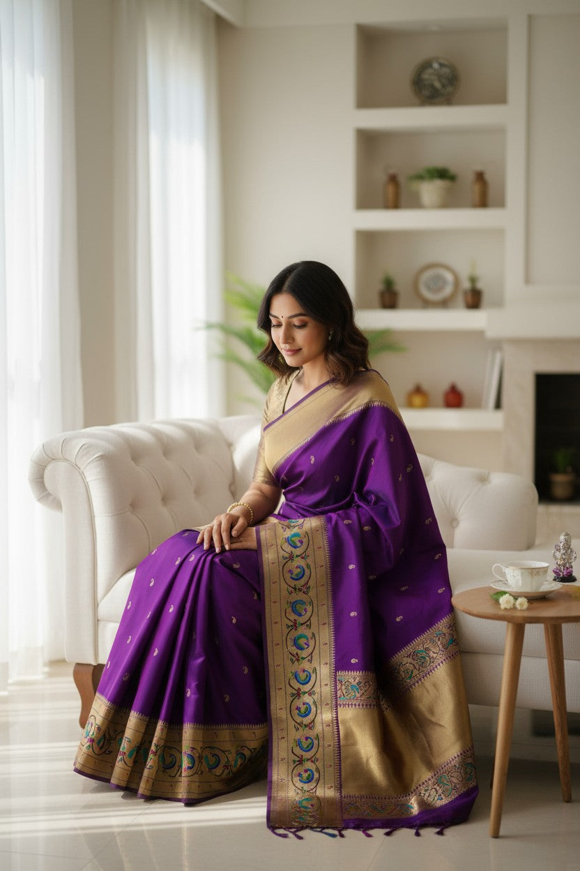 Ring Peacock Saree
