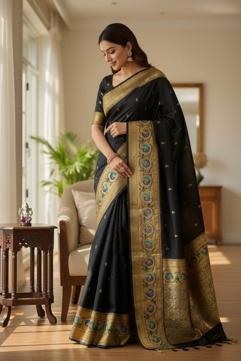 Ring Peacock Saree
