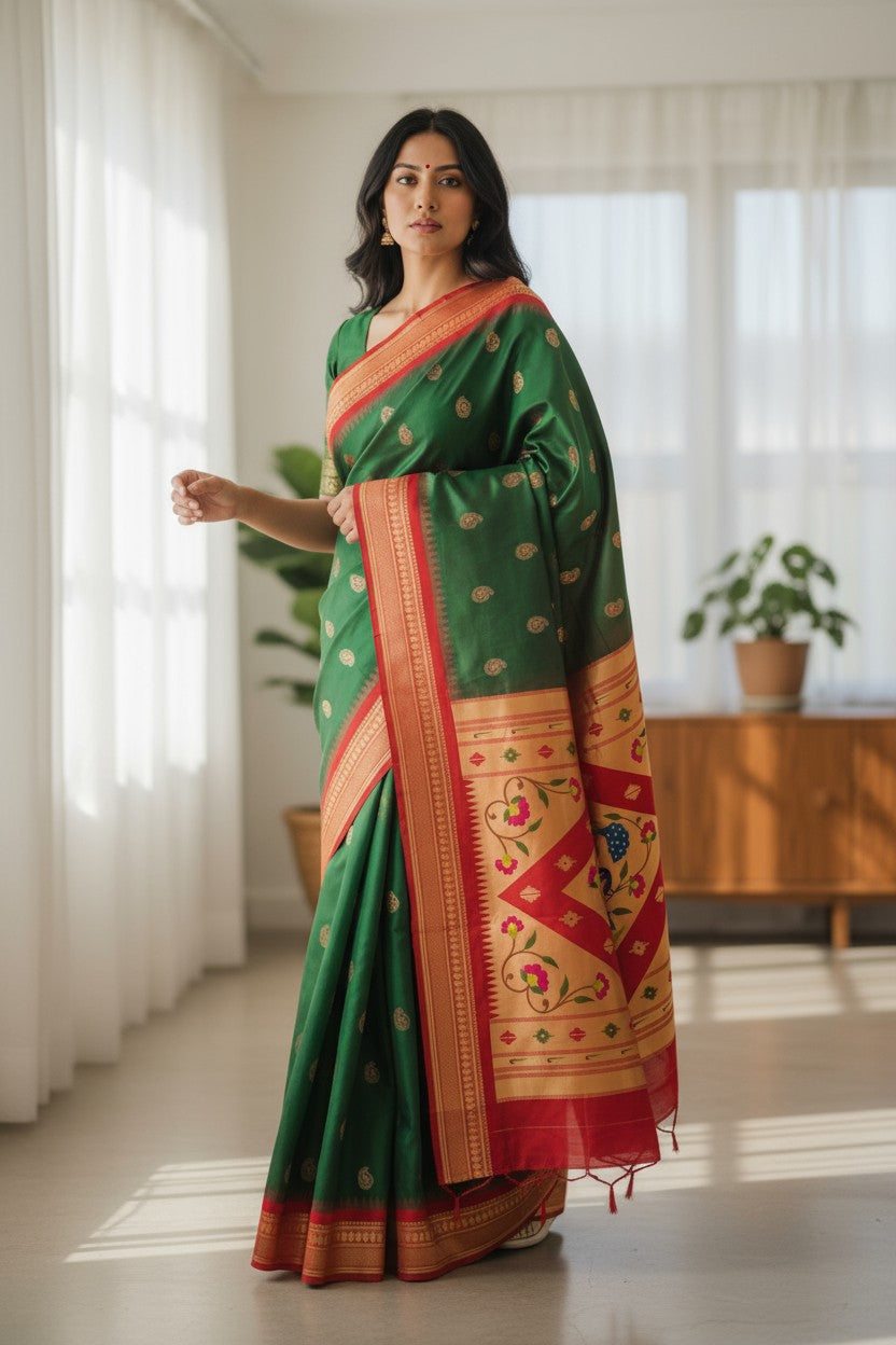 Ananya Peacock Paithani Saree